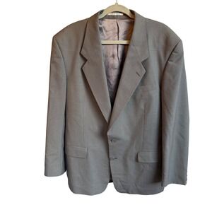 YSL Wool Blazer Made in France Gray Houndstooth Tailored Suit Jacket Vintage 90s